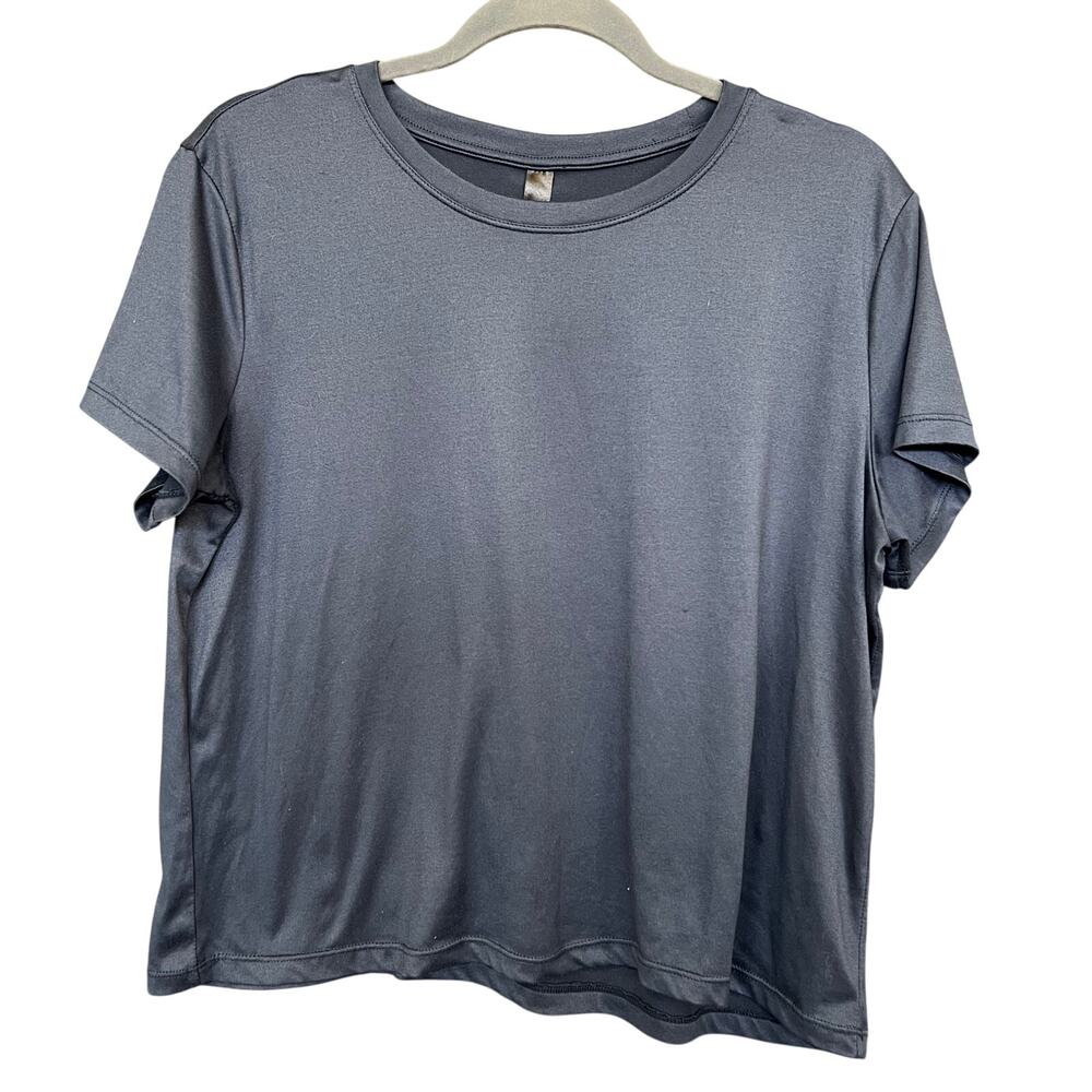 Kyodan Activewear Navy Blue Solid Butter Soft Tee XL
